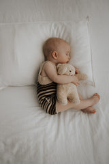 Stripe Romper | Dark Brown + Oat