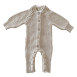 Ribbed Knit Romper | Biscuit