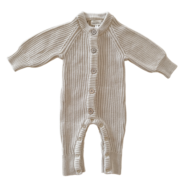 Lupa and Sol Ribbed Knit Romper | Biscuit
