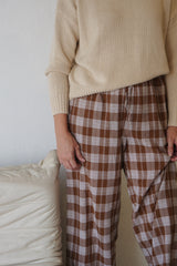 Women’s Check Pants | Walnut