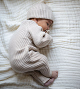 Ribbed Knit Romper | Biscuit