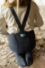 Silly Silas Footed Tights- Denim