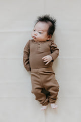 Jamie Kay Modal Long Sleeve Bodysuit | Creme Caramel