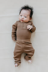 Jamie Kay Modal Long Sleeve Bodysuit | Creme Caramel