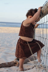 Terry WAVE Skirt- Chocolate