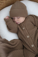 Ribbed Knit Romper | Walnut