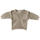 Crochet BOW Pullover - Natural