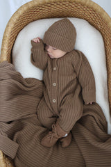 Ribbed Knit Romper | Walnut