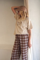 Women’s BOW knit tee | natural