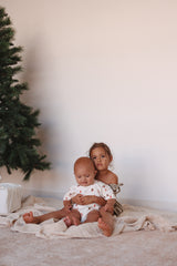 Christmas Tee Romper- Milk