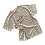 Women’s BOW knit tee | natural