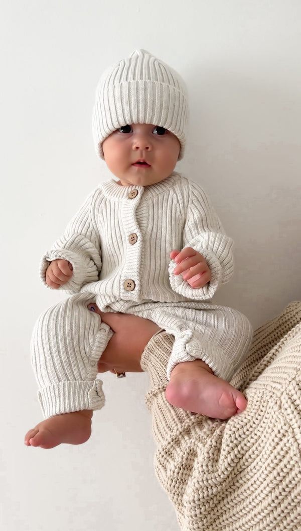 Lupa and Sol Ribbed Knit Romper | Stone Marle