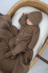 Ribbed Knit Romper | Walnut