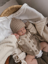 Oversized Slouch Cardigan | Textured Cashew + Oak