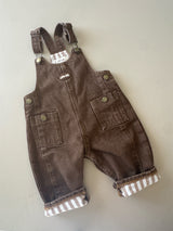 Vintage Denim Overalls - Mocha