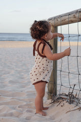 Terry LOVE Scrunch Romper- Chocolate