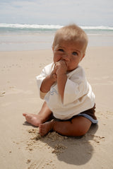 Terry Shorts- Chocolate + Sky