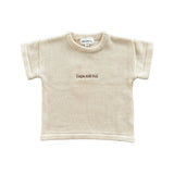 Knitted SPRING Logo Tee | Buttercream