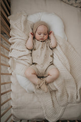 Lupa and Sol Apple Romper | Olive on Oat