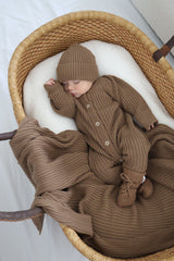 Ribbed Knit Romper | Walnut