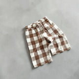 Check Pants- Cappuccino