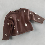 Chunky Knit Pullover - Cocoa Scoop Back