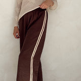 Ladies Line Racer Pants - Espresso