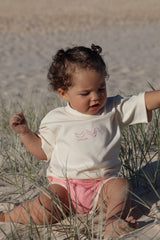 Logo Milk Tee - Blossom Embroidery