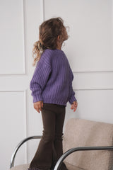 Chunky Knit Pullover - Grape