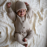 Chunky Ribbed Pixie Beanie | Biscuit