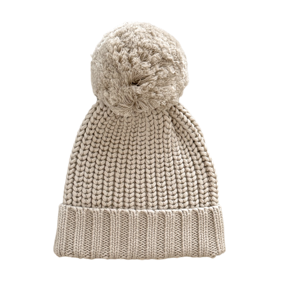 Lupa and Sol Chunky Knit Beanie | Biscuit