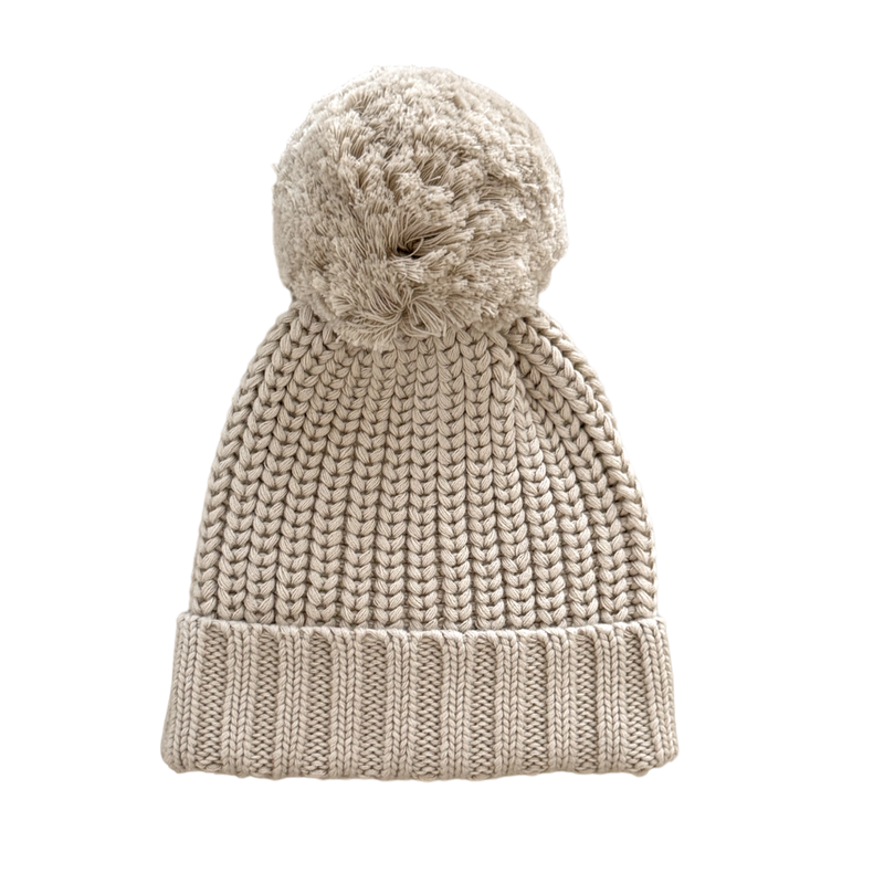 Lupa and Sol Chunky Knit Beanie | Biscuit
