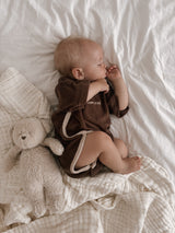 Terry Logo Romper | Chocolate