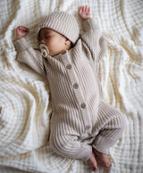 Ribbed Knit Romper | Biscuit