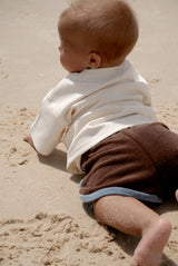 Terry Shorts- Chocolate + Sky