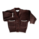 Cardigan - Carob with Natural Trims