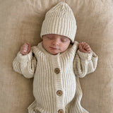 Chunky Ribbed Pixie Beanie | Stone Marle