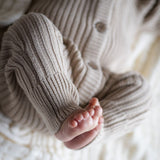 Ribbed Knit Romper | Biscuit