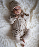 Ribbed Knit Romper | Biscuit