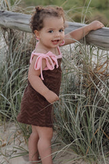 Terry Tie Up WAVE Dress- Chocolate