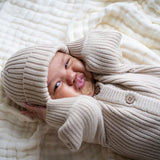 Ribbed Knit Romper | Biscuit