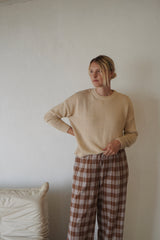 Women’s Check Pants | Walnut