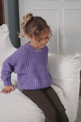 Chunky Knit Pullover - Grape