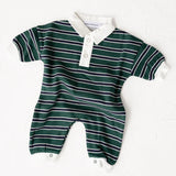 Campus Lounge Suit- Emerald Stripe