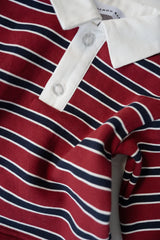 Campus Rugby- Burgundy Stripe