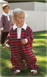 Campus Lounge Suit- Burgundy Stripe