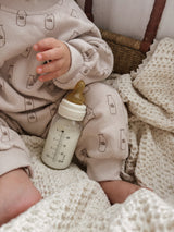 PRE ORDER French Terry Romper | Milk Bottles
