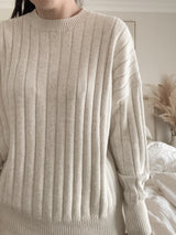 Womens Wide Ribbed Knit | Stone Marle