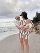 Stripes on Stripes Shorts | Womens | Chocolate