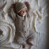 Ribbed Knit Romper | Biscuit